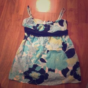 Floral spaghetti strap tank